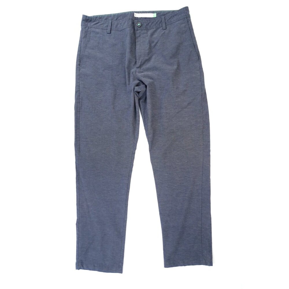 Linksoul Pinstripe Flat Front Blue Gray Golf Pants Mens 36x31